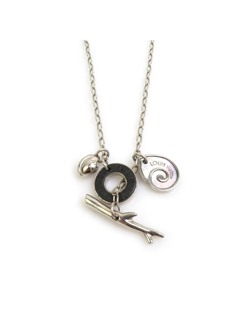 Auth Louis Vuitton Necklace Silver #373957L29B